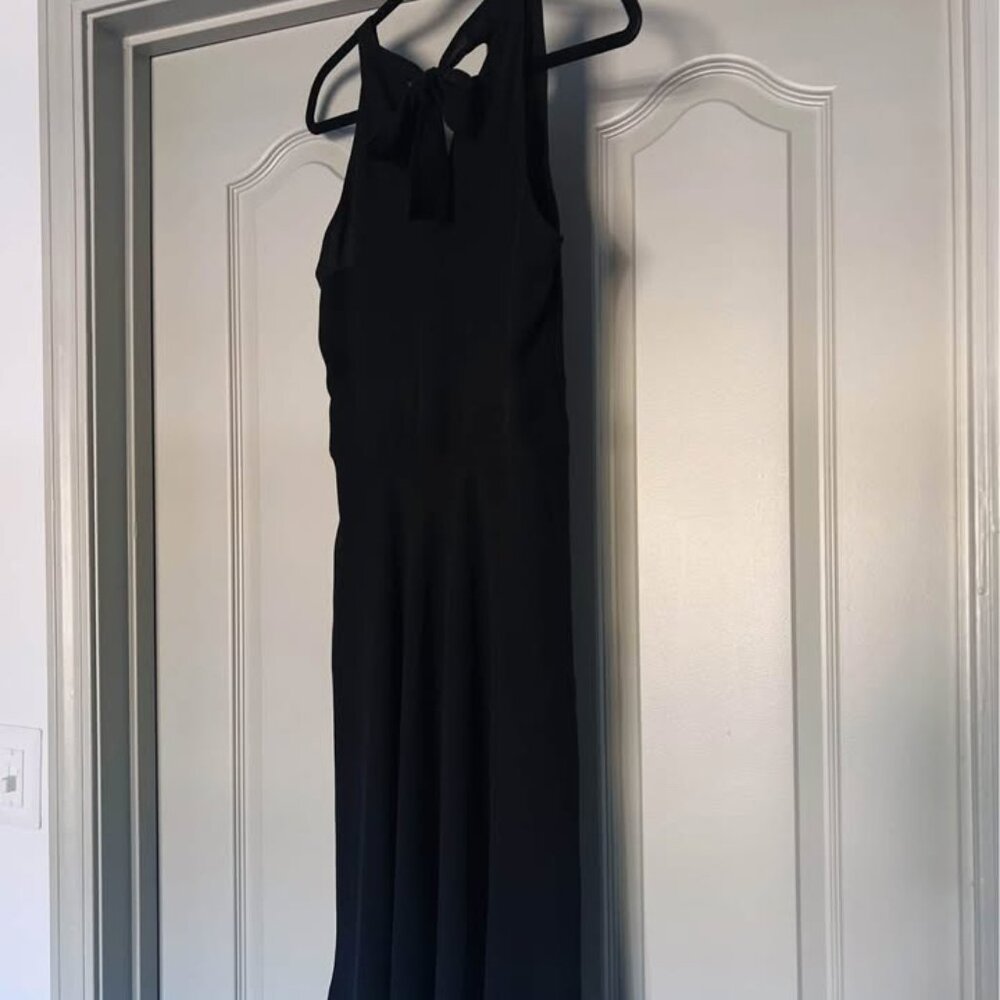 🖤 90s-Style Ann Taylor Black Silk Flounce Dress – Size 6 🖤 - Picture 5 of 8